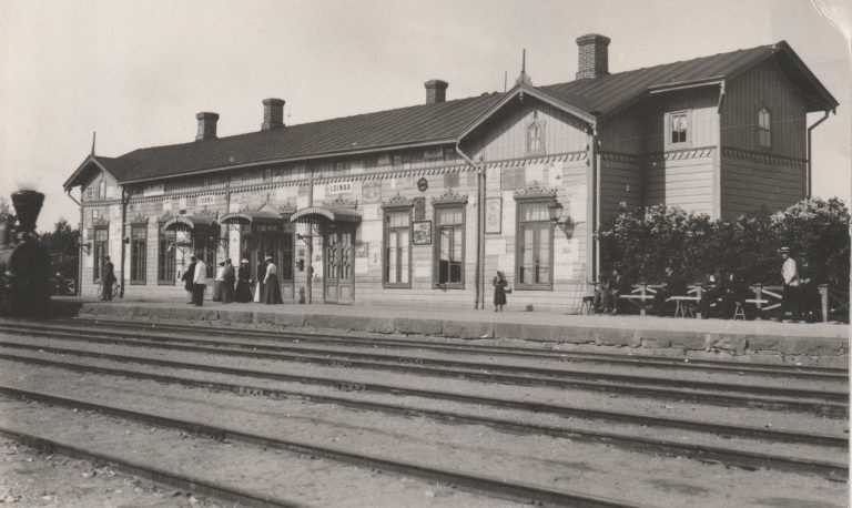 Loimaan rautatieasema, ehkä ensimmäinen kuvakortti asemasta